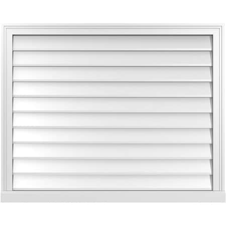 Ekena Millwork Vertical Surface Mount PVC Gable Vent w/ 2"W x 2"H , Brickmould Sill Frame, 40"W x 32"H GVPVE40X3203SN
